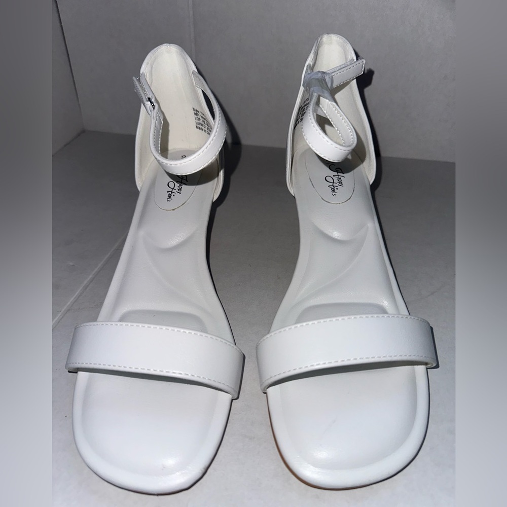 PatPat Chic White Ankle Strap Heels - Picture 2 of 6